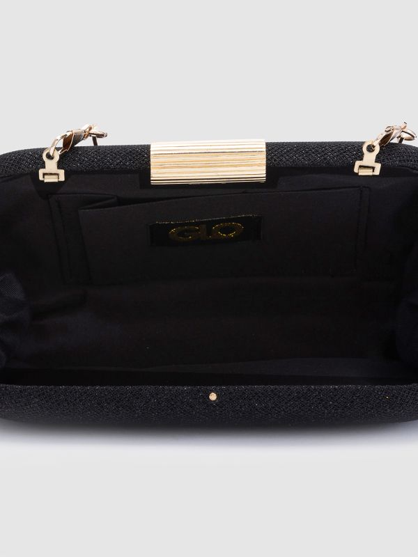 Globus Women Black Embellished Box Clutch