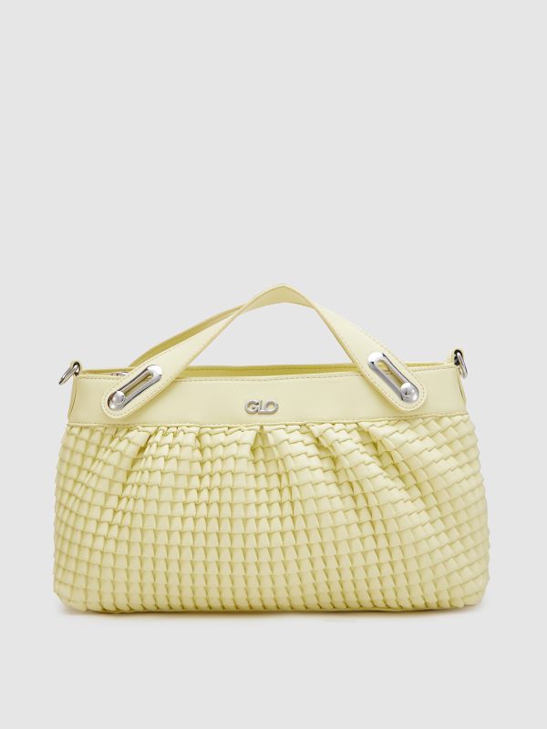 Globus Women Yellow Textured Handheld Bag