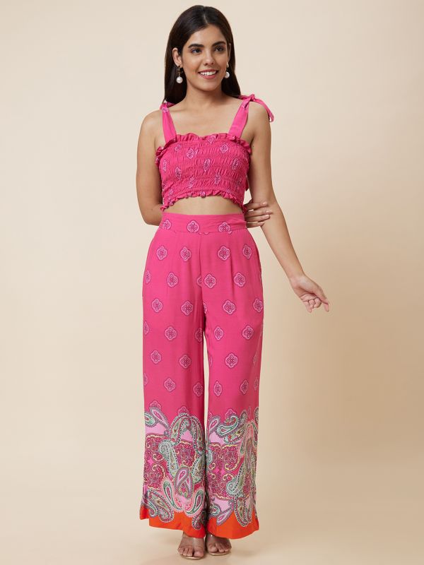 Globus Women Pink Wide Leg Palazzo